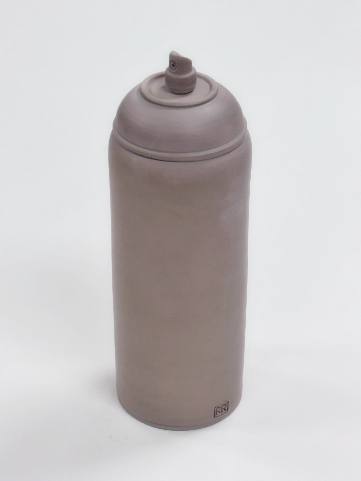 seen a few of these now. and has to try my hand at them.  search "pottery spray cans" theres a few real cool ones by other people.  not sure how ill glaze yet. might try freehand brush/cobalt on matte white

#pottery #ceramicart #spraypaint #yycpottery